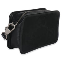 Gucci Black Jumbo GG Canvas Messenger Bag Handbag pv