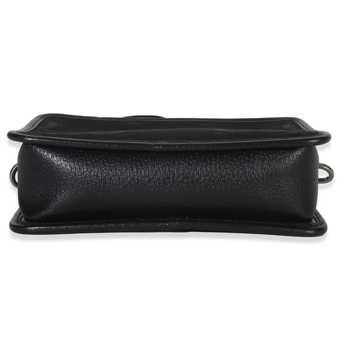 Gucci Black Jumbo GG Canvas Messenger Bag Handbag stamp