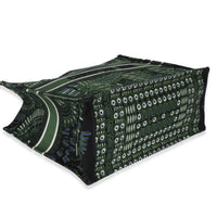 Green Canvas Embroidered Animals Elephant Large Book Tote
