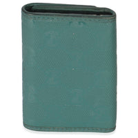 Green Embossed GG Leather Key Holder