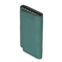 Green Embossed GG Leather Key Holder