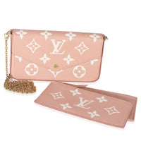 Rose Creme Giant Monogram Empreinte Felicie Pochette