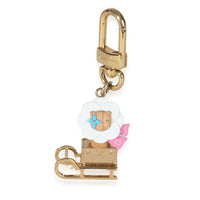 Gold Metal Petula Sled Bag Charm