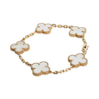 Yellow Gold Mother Of Pearl Vintage Alhambra Bracelet