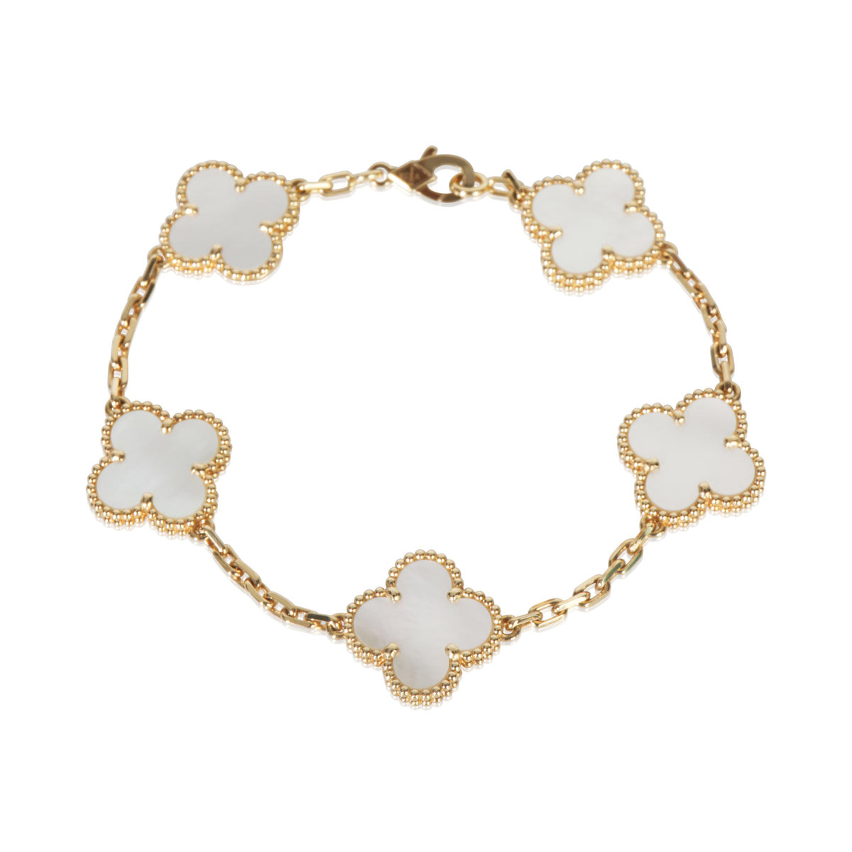 Yellow Gold Mother Of Pearl Vintage Alhambra Bracelet