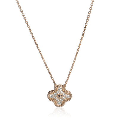 Rose Gold Diamond Vintage Alhambra Pendant