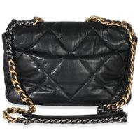 Black Quilted Lambskin Large Chanel 19 Flap Bag