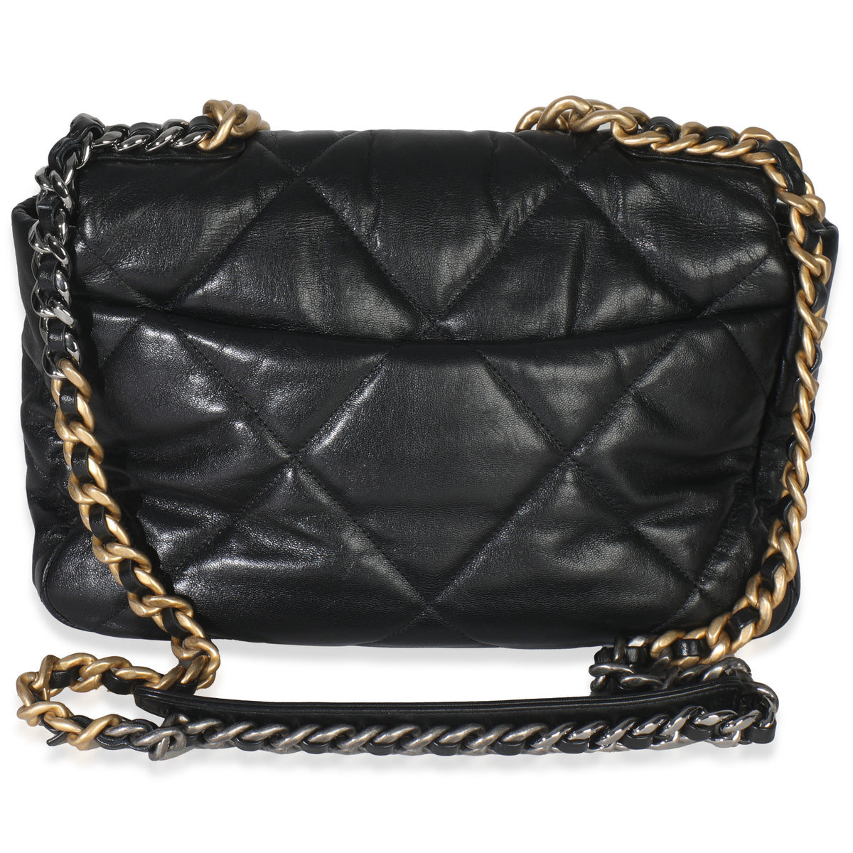 Black Quilted Lambskin Medium Chanel 19 Flap Bag