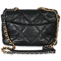 Black Quilted Lambskin Medium Chanel 19 Flap Bag