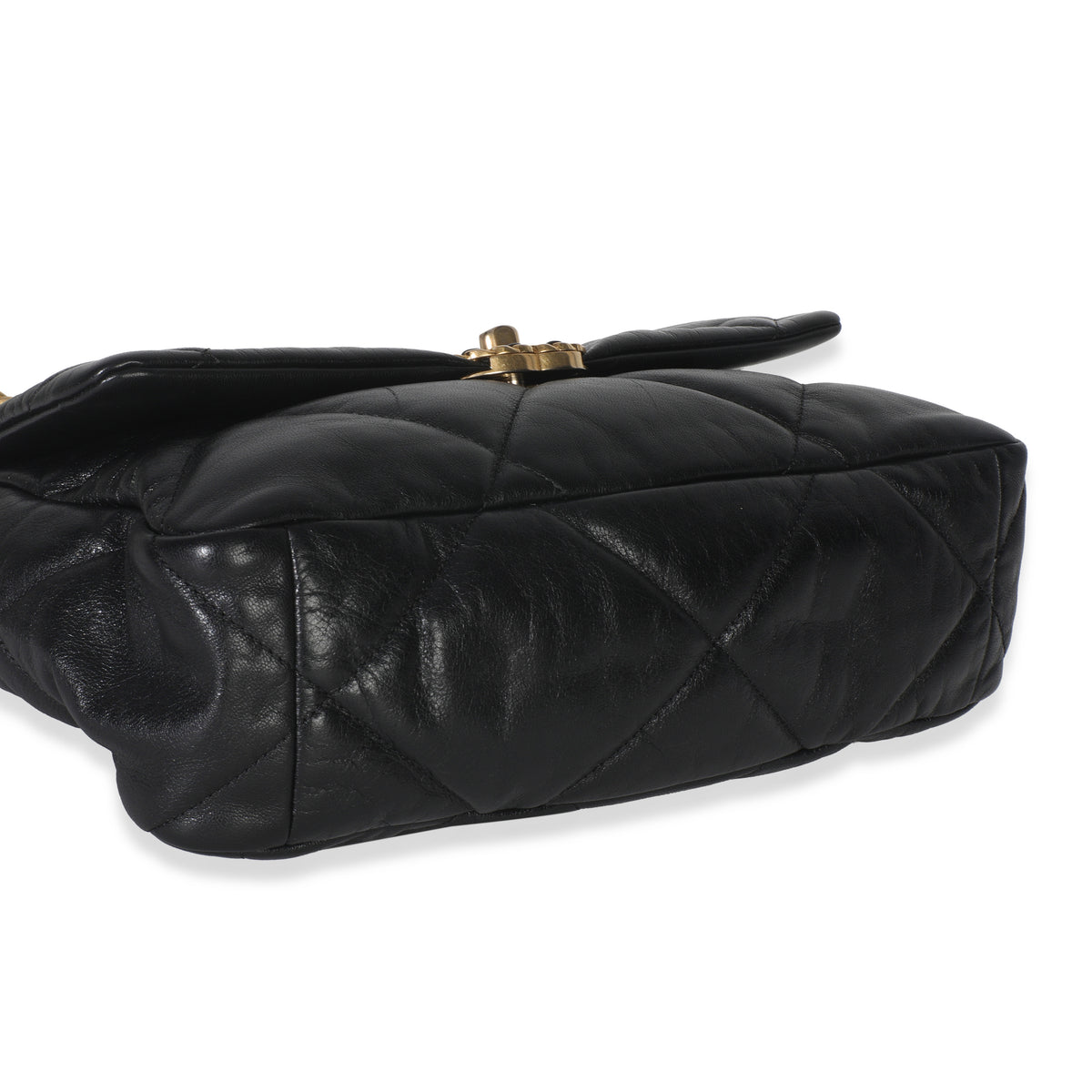 Black Quilted Lambskin Medium Chanel 19 Flap Bag