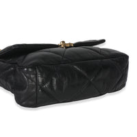 Black Quilted Lambskin Medium Chanel 19 Flap Bag