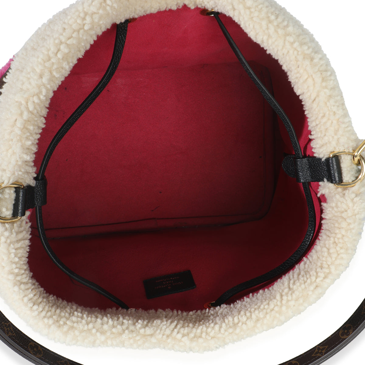 Black Shearling Monogram Neonoe MM