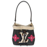 Black Shearling Monogram Neonoe MM