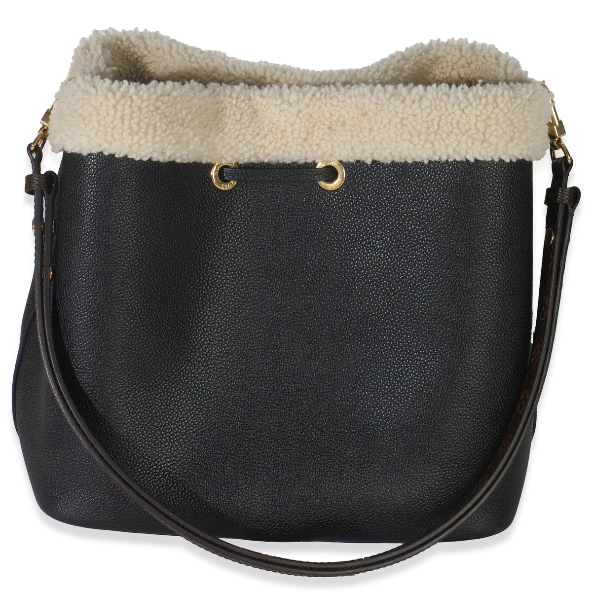 Black Shearling Monogram Neonoe MM