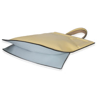 Beige Light Yellow Smooth Calfskin Medium Flip Tote