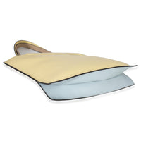 Beige Light Yellow Smooth Calfskin Medium Flip Tote