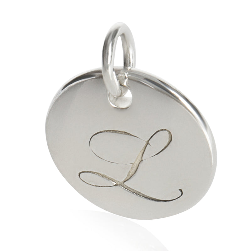 Sterling Silver  Notes Initial L Charm