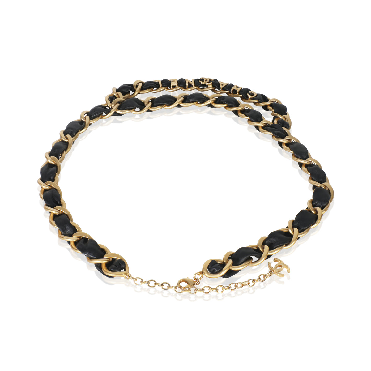 Chanel Gold Plated 2020 Leather Chain Link Belt sv