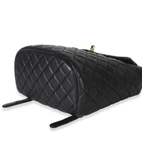 Black Lambskin Quilted Small Urban Spirit Backpack