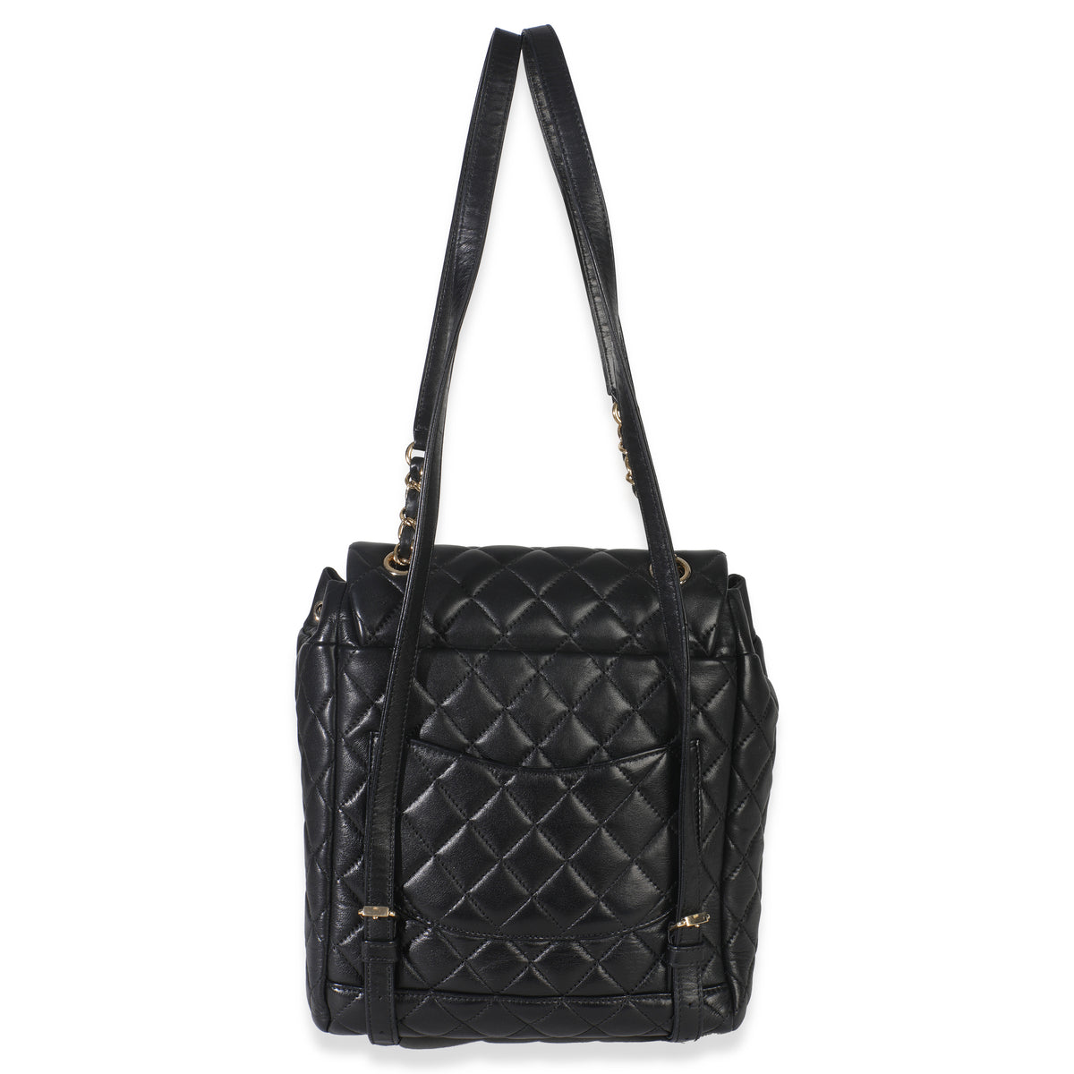 Black Lambskin Quilted Small Urban Spirit Backpack