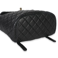 Black Lambskin Quilted Small Urban Spirit Backpack