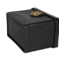 Chanel 24K Vintage Black Caviar Vanity Box Train Case Handbag box