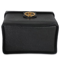 Chanel 24K Vintage Black Caviar Vanity Box Train Case Handbag stamp