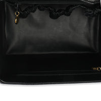 24K Vintage Black Caviar Vanity Box Train Case