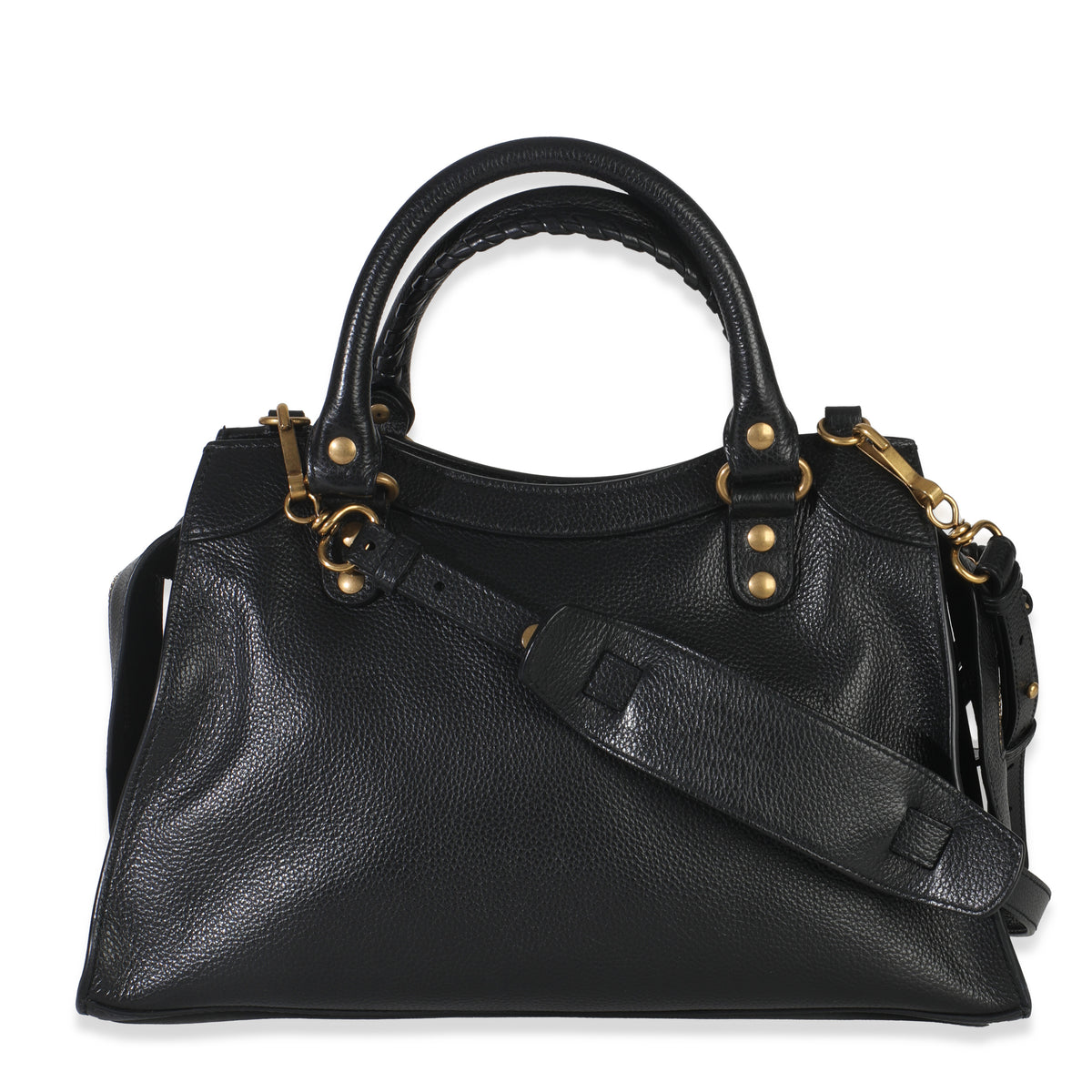 Black Smooth Calfskin Small Neo Classic City Bag