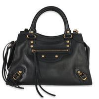 Black Smooth Calfskin Small Neo Classic City Bag