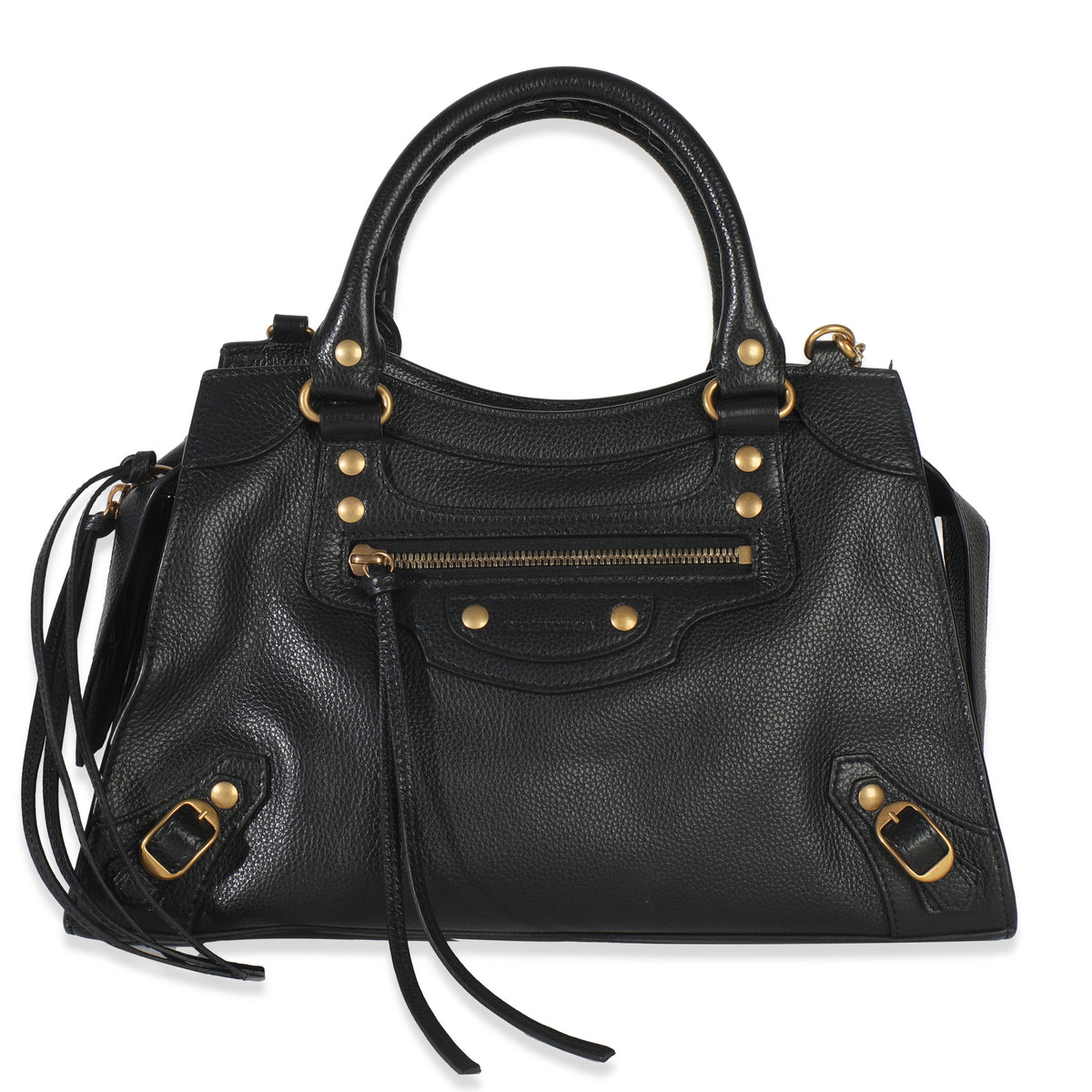 Black Smooth Calfskin Small Neo Classic City Bag