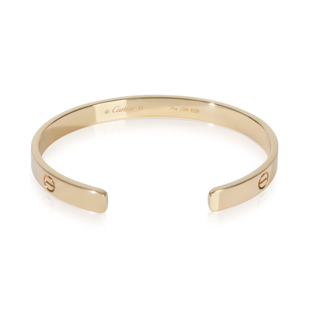 Yellow Gold  Love Cuff Bracelet