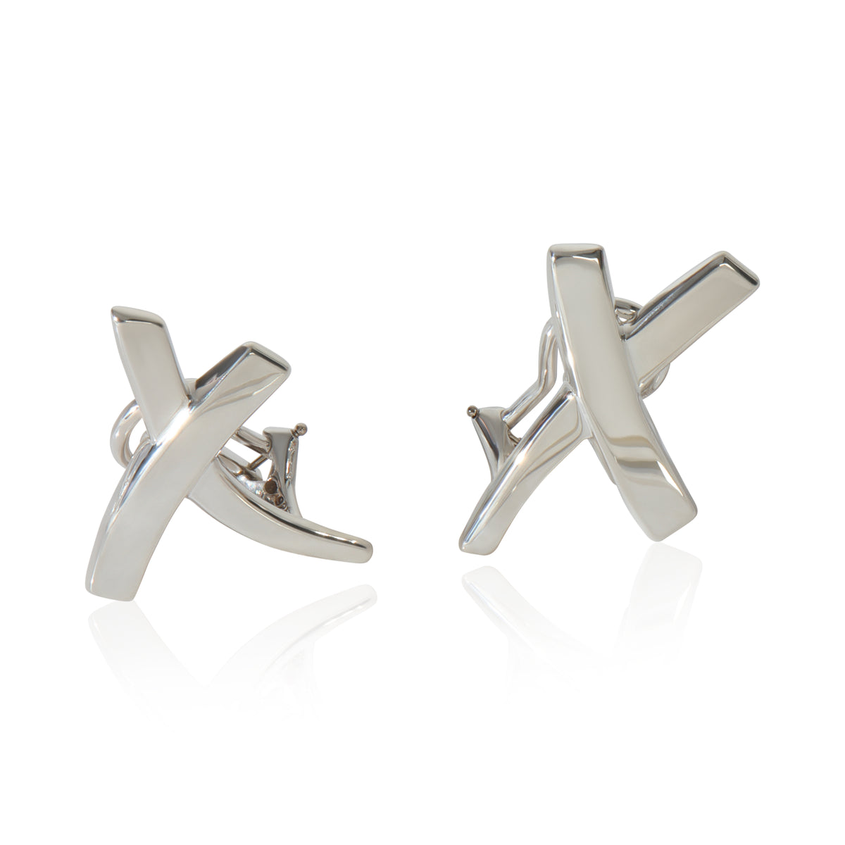 Sterling Silver  Vintage Paloma Picasso Grafitti X Earrings