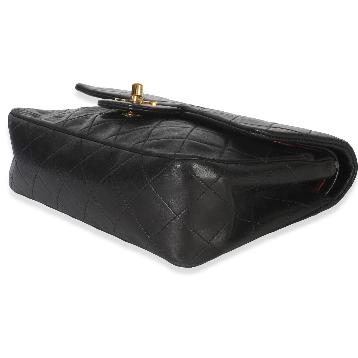 Chanel 24k Vintage Black Quilted Medium Classic Double Flap Bag Handbag box