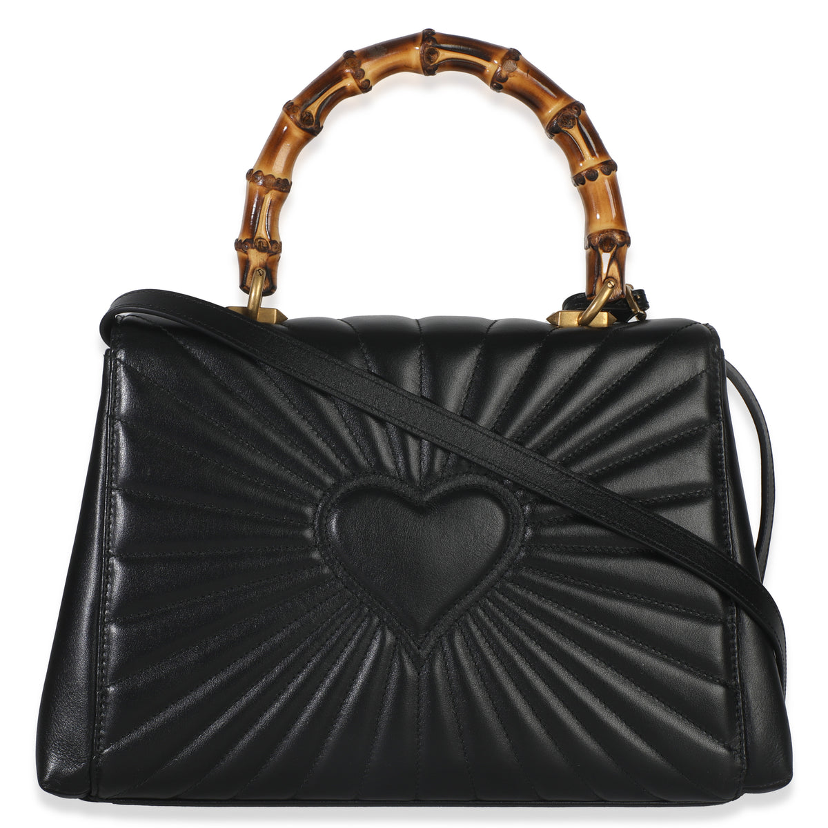 Black Calfskin Queen Margaret Top Handle Bag