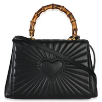 Black Calfskin Queen Margaret Top Handle Bag