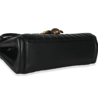 Black Calfskin Queen Margaret Top Handle Bag