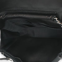 Black Quilted Patent Classic Wallet On Chain