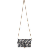 Christian Dior Blue Oblique Canvas Saddle Chain Pouch Handbag av