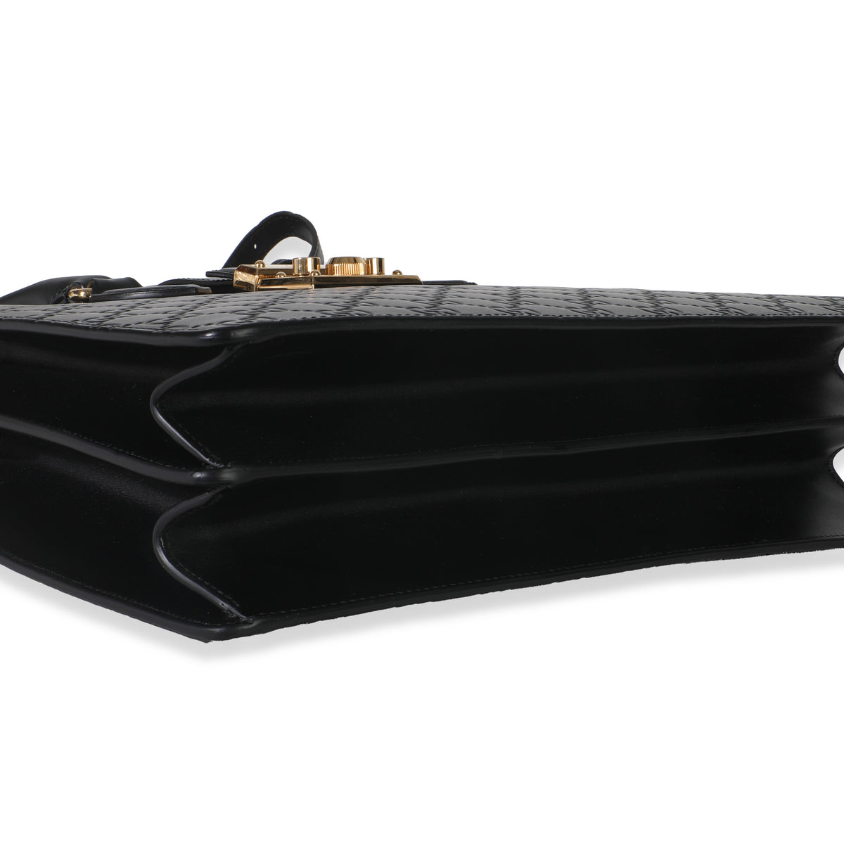 Black Guccissima Leather Medium Padlock Convertible Tote