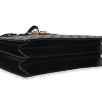 Black Guccissima Leather Medium Padlock Convertible Tote