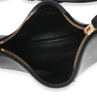 Black Soft Calfskin Small Arque Shoulder Bag