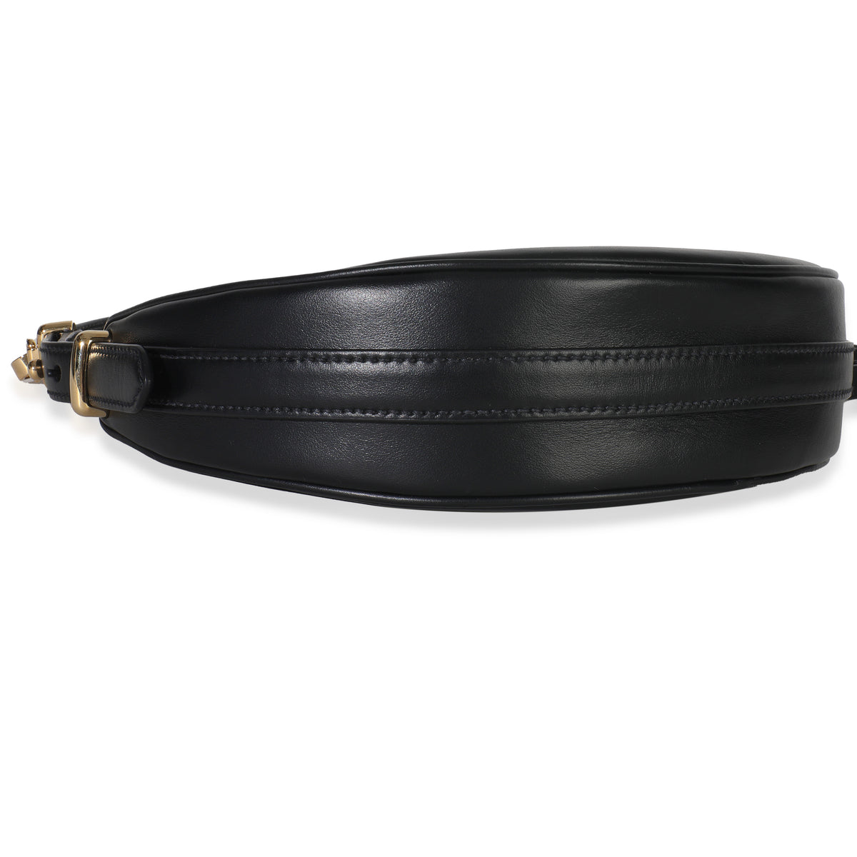 Black Soft Calfskin Small Arque Shoulder Bag