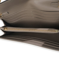 Fendi Grey Vitello King Cruise FF Diamonds Continental Envelope Wallet On Chain Handbag ad1