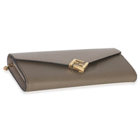 Fendi Grey Vitello King Cruise FF Diamonds Continental Envelope Wallet On Chain Handbag clasp