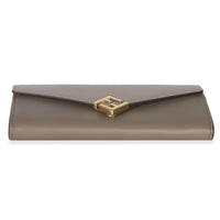 Fendi Grey Vitello King Cruise FF Diamonds Continental Envelope Wallet On Chain Handbag stamp