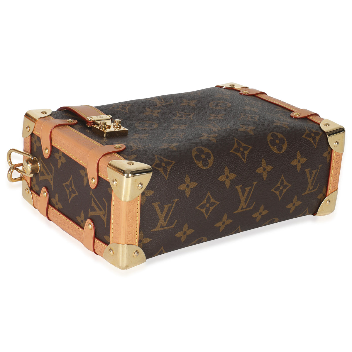 Louis Vuitton Monogram Canvas Side Trunk MM Handbag clasp