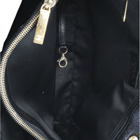 Black Quilted Caviar Grand Shopper Tote