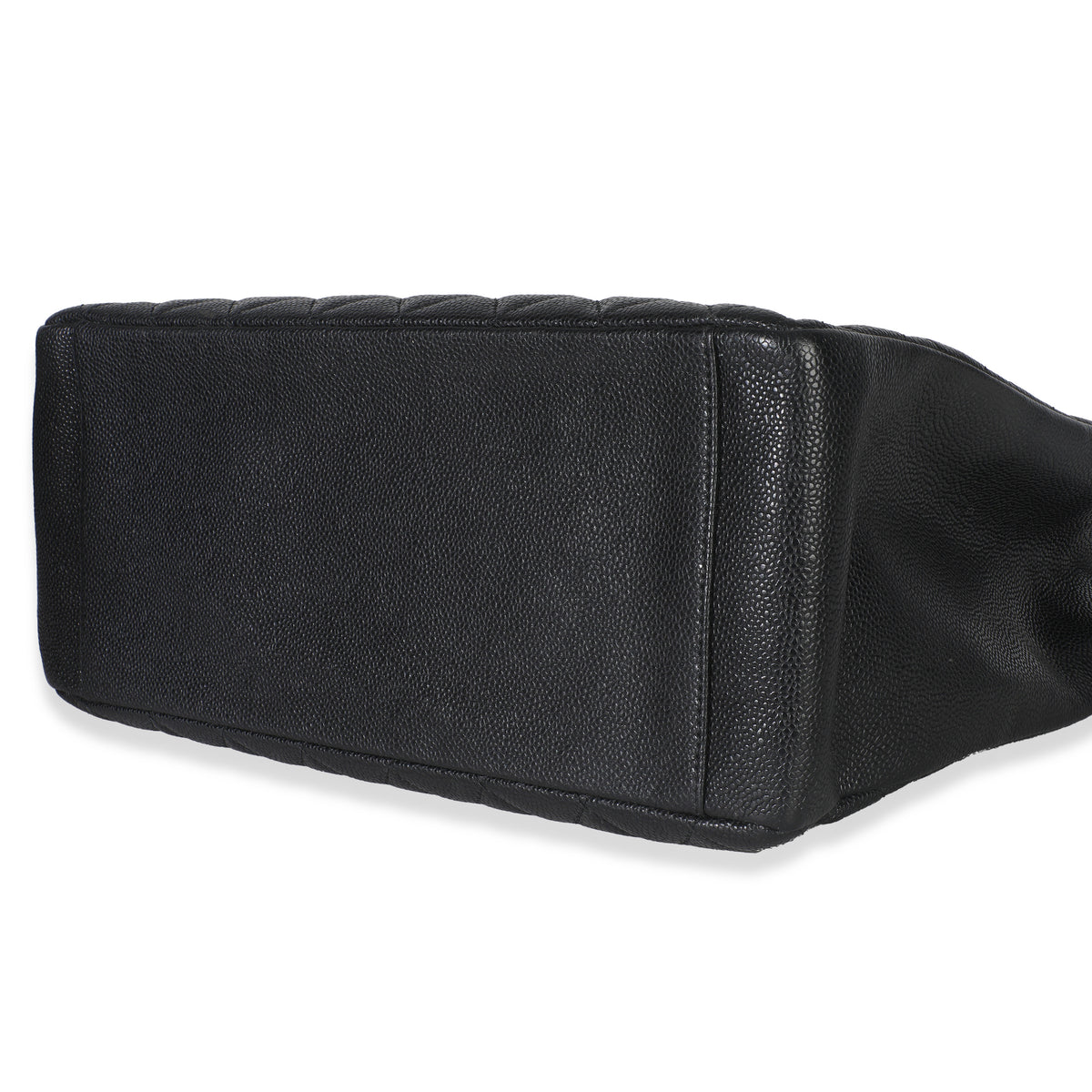 Black Quilted Caviar Grand Shopper Tote