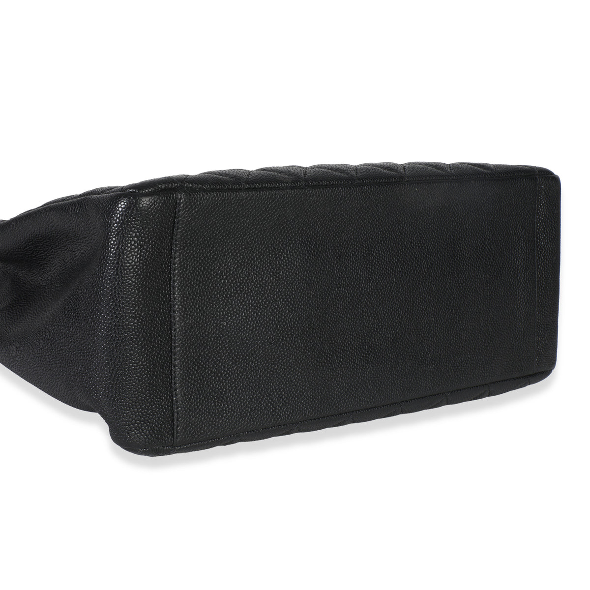 Black Quilted Caviar Grand Shopper Tote